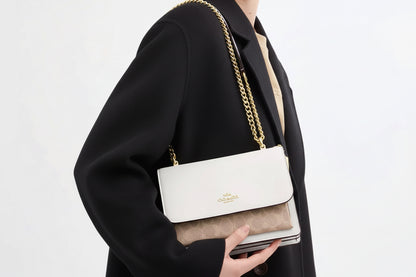 NWT Coach Klare Crossbody Bag In Signature Canvas & Smooth Leather