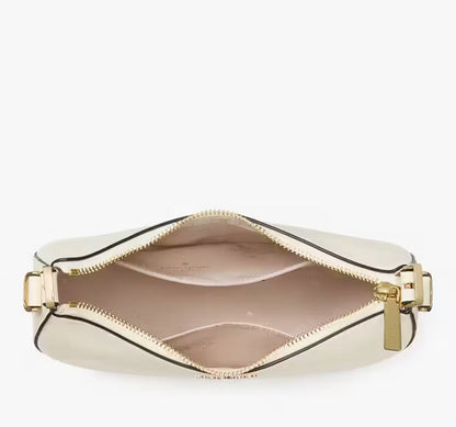 NWT Kate Spade Leather Madison Crescent Shoulder Bag In Meringue