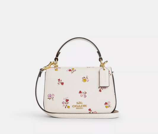 Coach Lysa Top Handle Bag With Heart Print