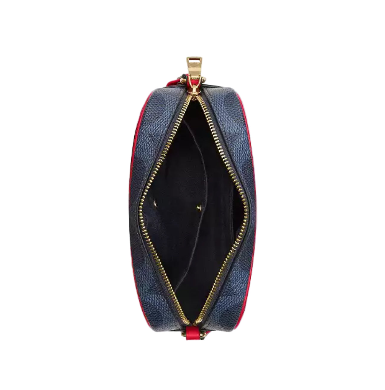 NWT Coach Mini Jamie Camera Crossbody Bag In Signature Canvas With Varsity Stripe