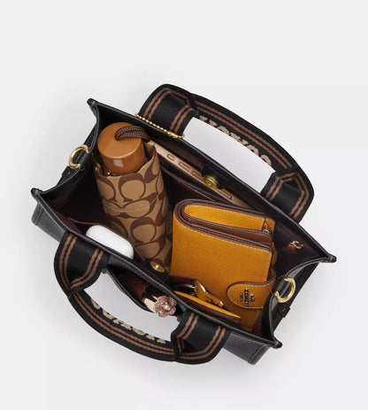 NWT Coach Leather Smith Tote Bag 24 in Black