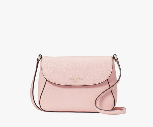 NWT Kate Spade Monica Small Flap  Leather Crossbody Bag In Blush