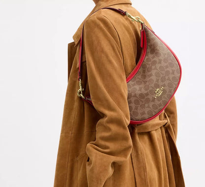 NWT Coach Aria Shoulder/Crossbody Bag Signature Canvas & Leather