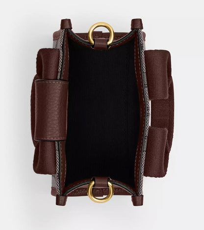 NWT Coach Smith Mini Tote In Signature Jacquard & Leather