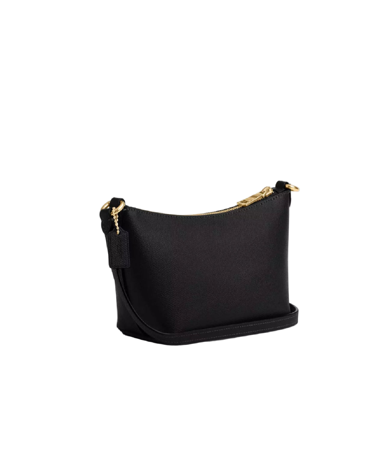 NWT Coach Small Zip Top Crossbody Leather Bag In Black