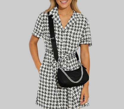 NWT Coach Black Teri Shoulder Bag With Signature Quilting In Smooth Leather