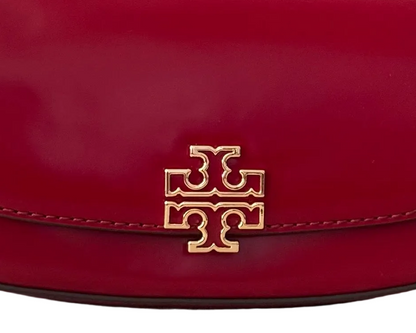 NWT Tory Burch Britten Convertible Crossbody Leather Handbag In Red