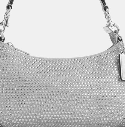 Coach Teri Shoulder Bag With Crystal In Silver