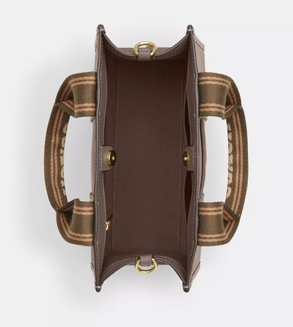 NWT Coach Leather Smith Tote Bag 24 in Dark Stone