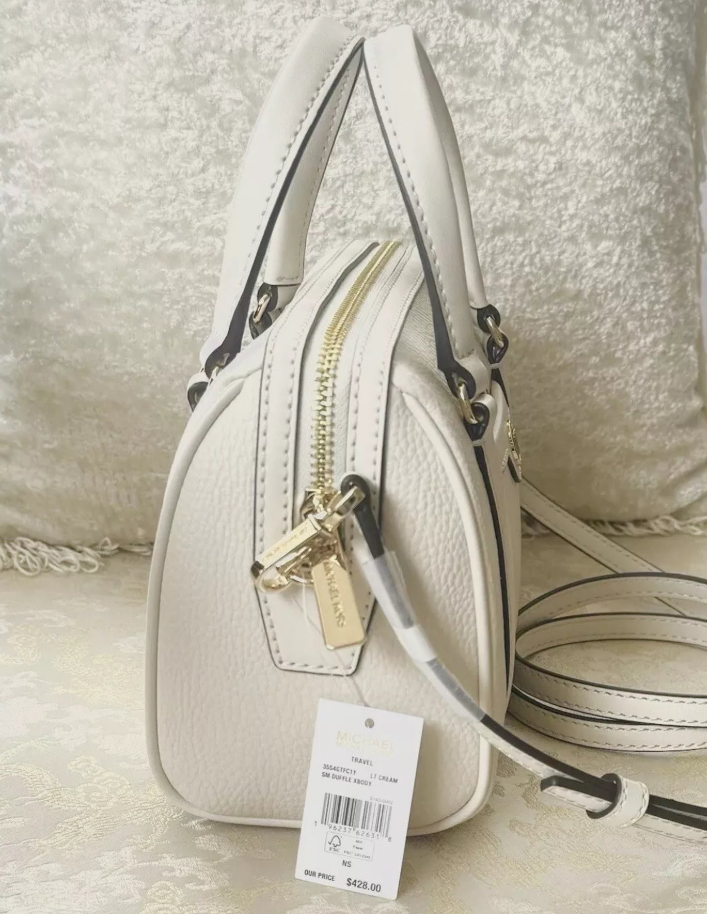 Michael Kors Leather Small Duffle Crossbody Handbag