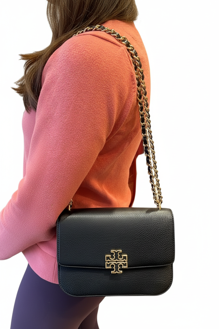 NWT Tory Burch Britten Small Adjustable Leather Shoulder/ Crossbody Bag