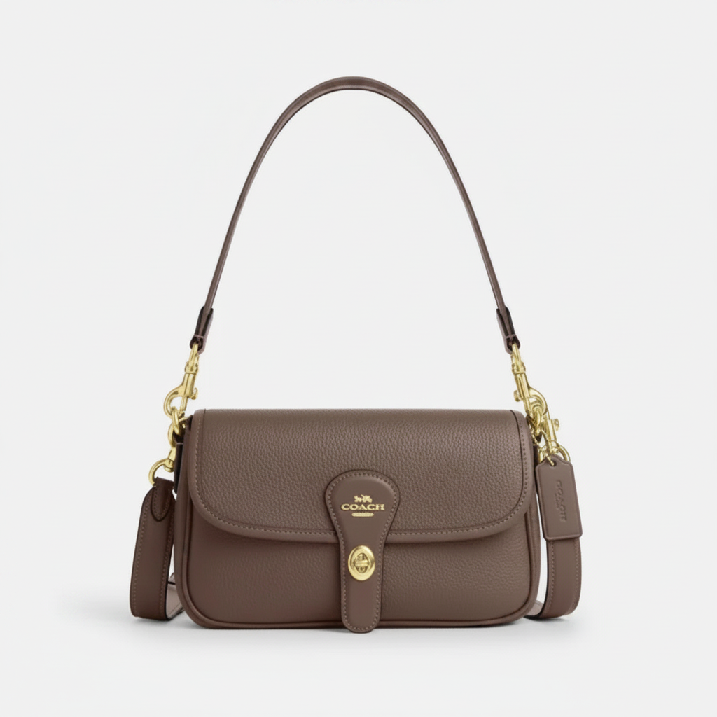 NWT Coach Hadley Shoulder Bag In Dark Stone