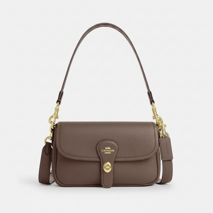 NWT Coach Hadley Shoulder Bag In Dark Stone