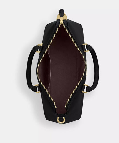 NWT Coach Leather Georgia Sachel Convertible Bag In Black