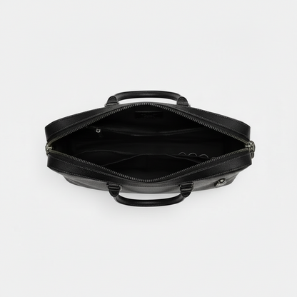 NWT Coach Ethan Slim Brief Laptop Leather Bag In Black