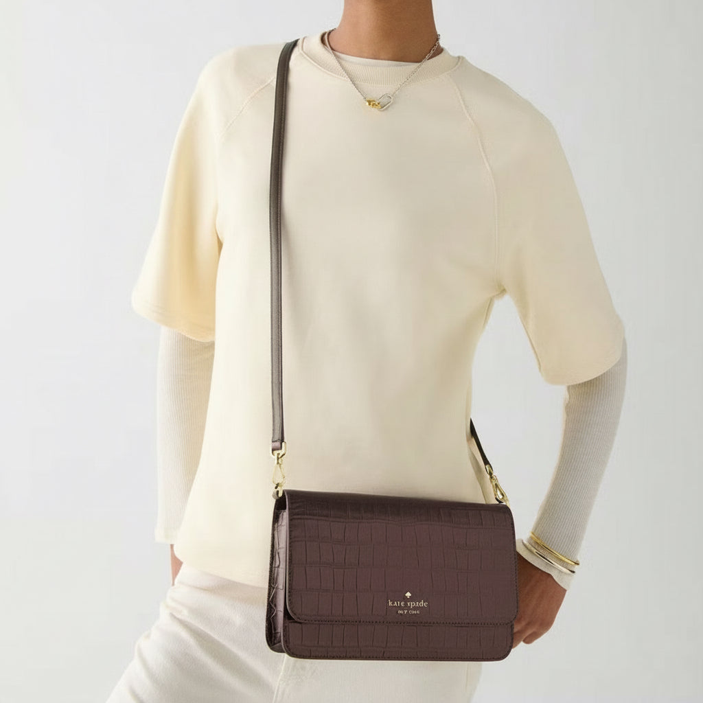 NWT Kate Spade Madison Croc
Embossed Willow Medium Convertible
Crossbody