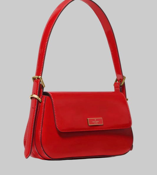NWT Kate Spade Bridget Shiny Leather Small Flap Shoulder Bag