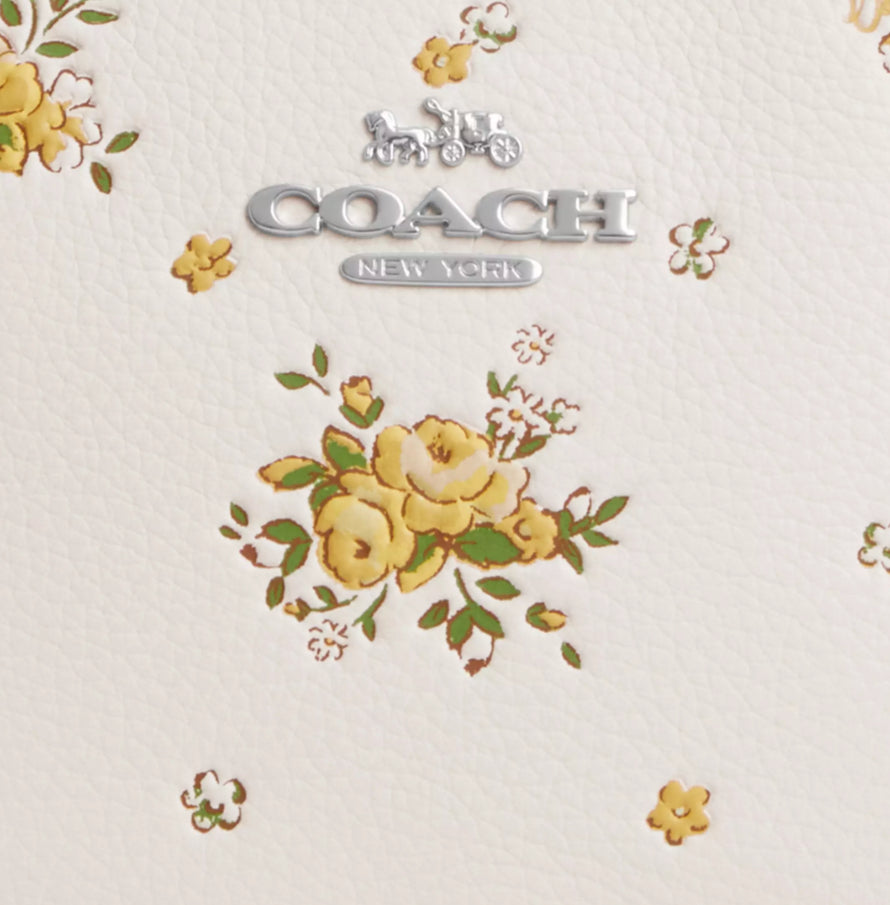 NWT Coach Mini Jamie Camera Bag With Floral Print In Chalk/Multi