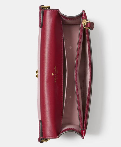 NWT Kate Spade Madison Willow Mini Flap Crossbody Leather Bag In Red