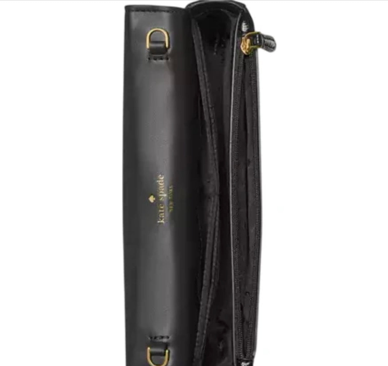 NWT Kate Spade Bridget Crinkle Patent Mini Crossbody In Black