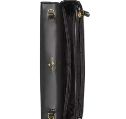 NWT Kate Spade Bridget Crinkle Patent Mini Crossbody In Black