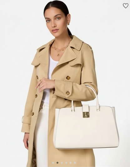 NWT Kate Spade Phoebe Commuter Leather Tote In Meringue