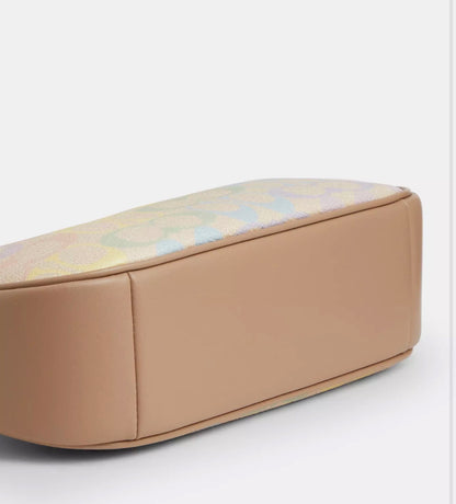 NWT Coach Teri Shoulder Bag In Rainbow Signature Canvas