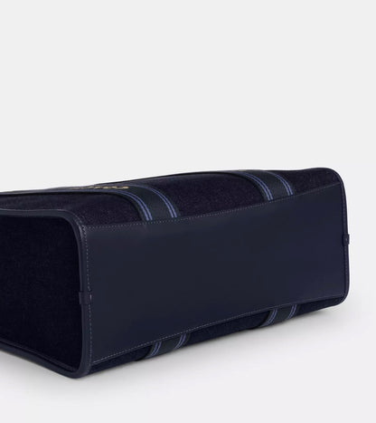 NWT Coach Smith Tote Bag In Gold/Dark Denim Gold Multi