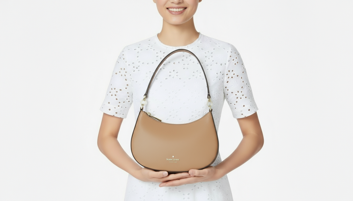 NWT Kate Spade Paige Convertible Medium Leather Crossbody In Light Fawn