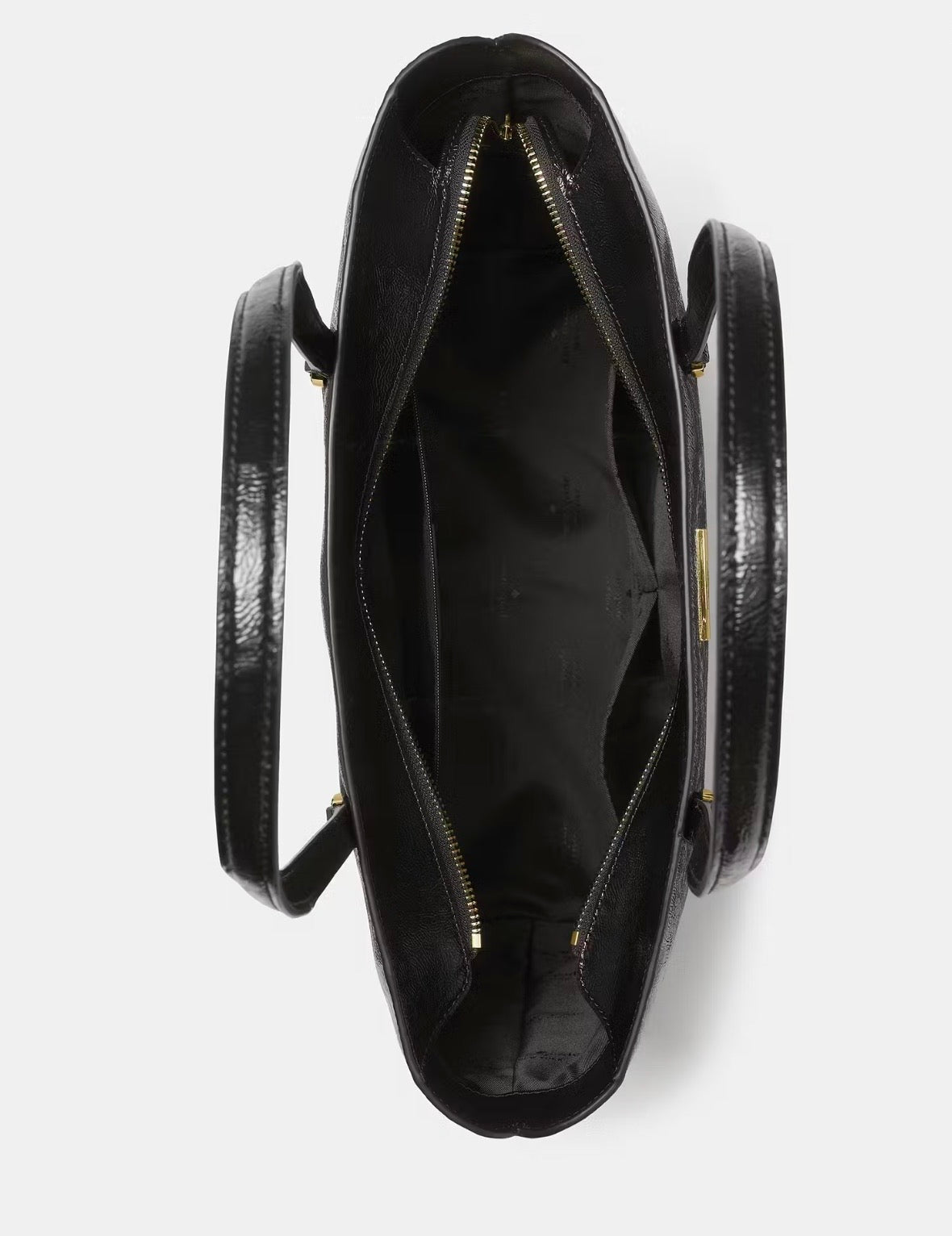 NWT Kate Spade Bridget Crinkle Patent Large Tote In Black