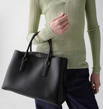 NWT Thompson Street Satchel Bag In Black