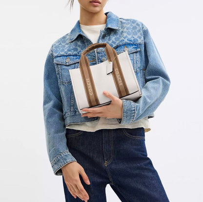 NWT Coach Leather Smith Tote Bag 24 in Chalk