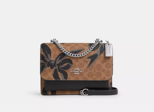 Coach Klare Crossbody Bag In Signature Canvas With Bow Print