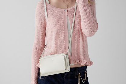 NWT Kate Spade  Staci Dual Zip Around Mini Crossbody In Meringue