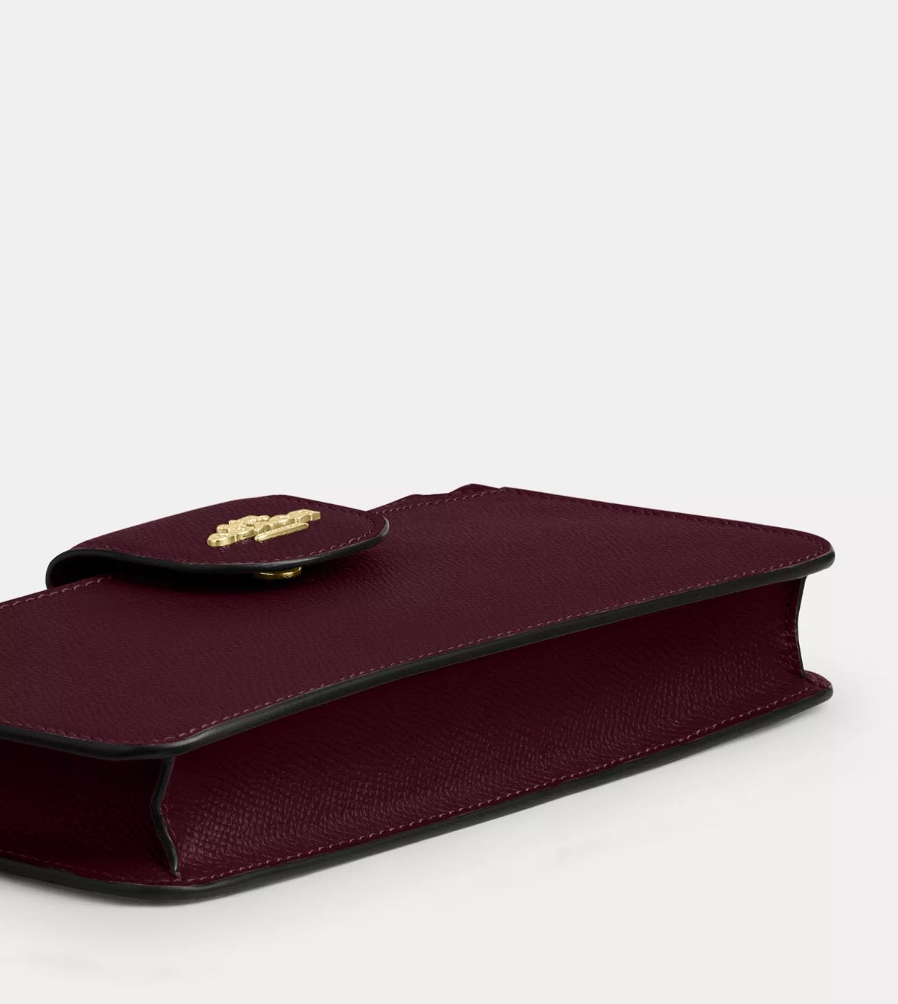 NWT Coach Poppy Crossbody Leather Bag In Dark Wine