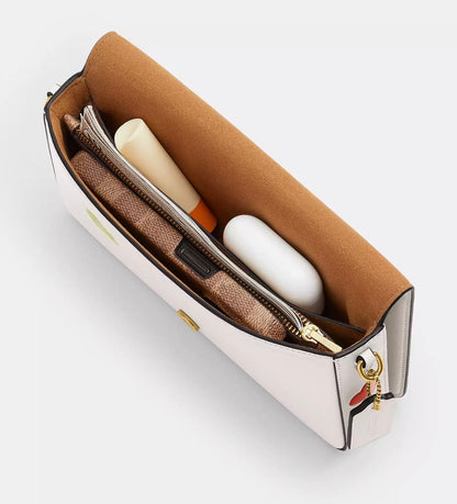 NWT Coach Mila Leather Crossbody With Sticker Print with Dust Bag