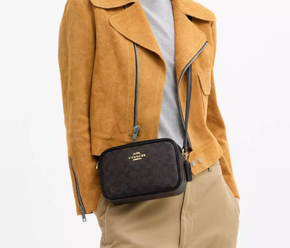 NWT Coach Mini Jamie Camera Crossbody Bag In Signature Canvas