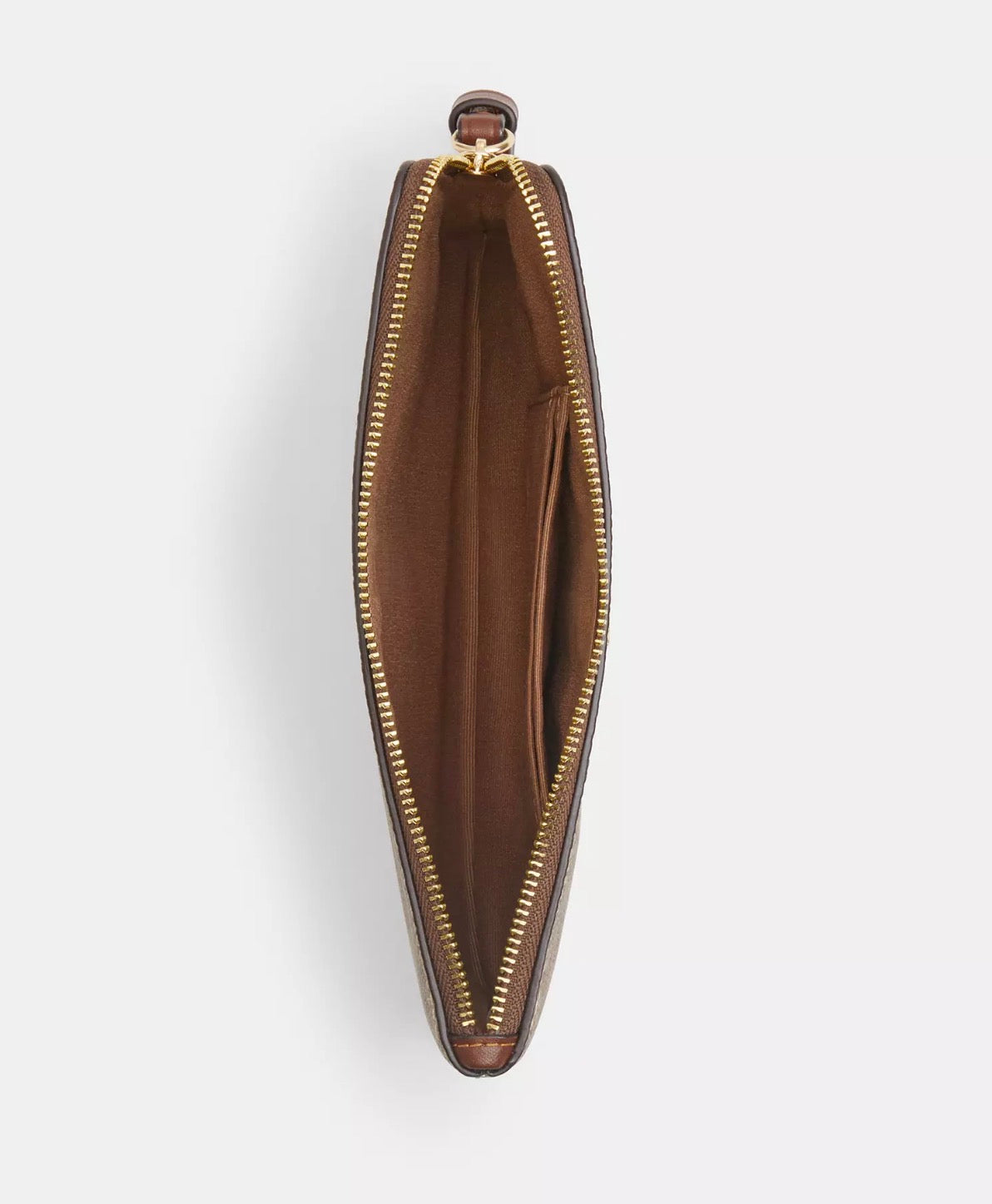 NWT Coach Large Corner zip Wristlet Wallet In Signature Canvas