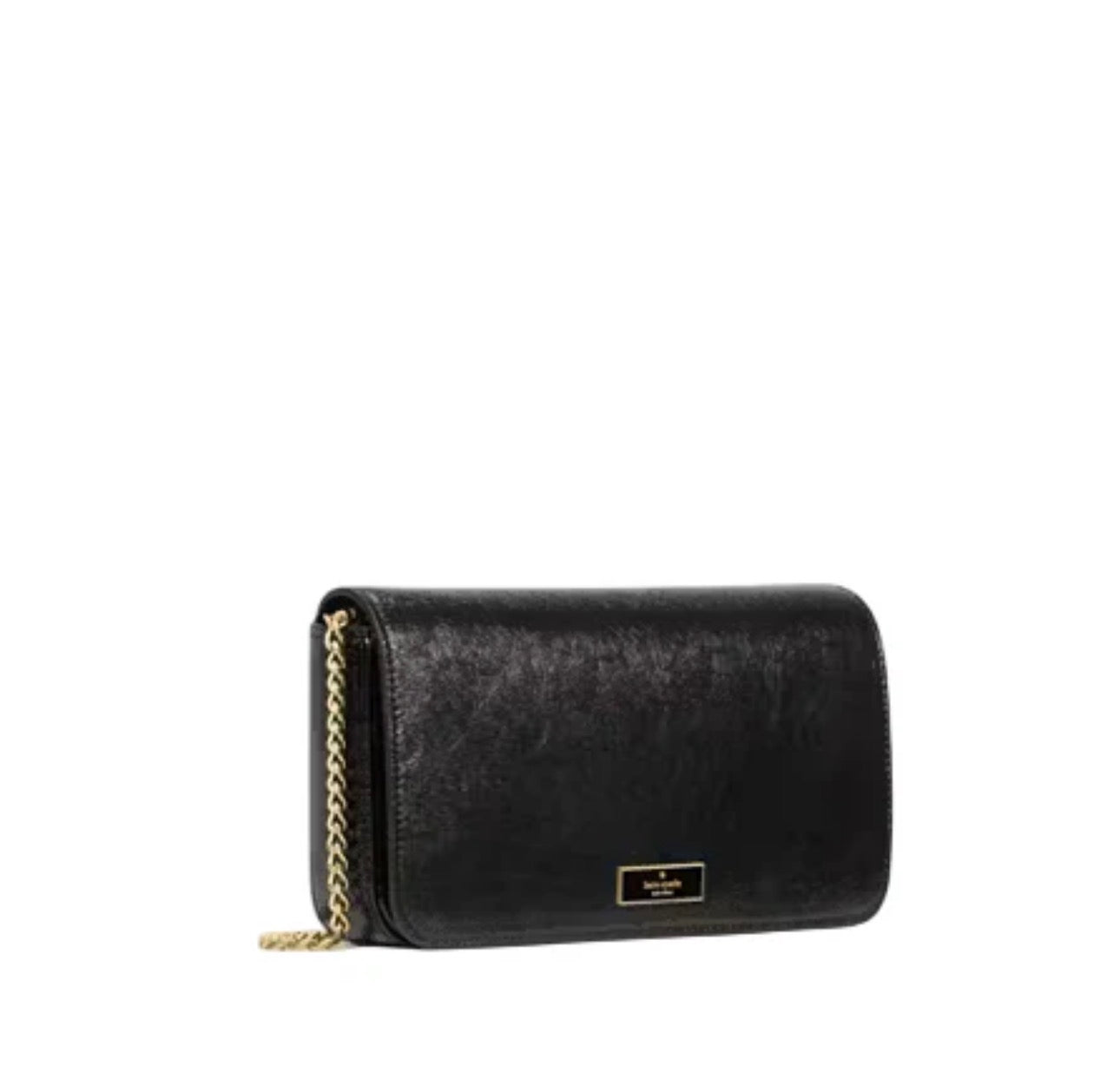 NWT Kate Spade Bridget Crinkle Patent Mini Crossbody In Black