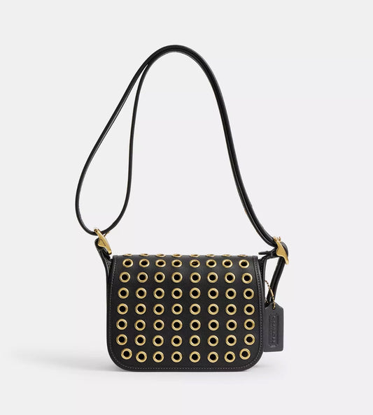NWT Coach Patricia Legacy Bag 19 With Grommets In Brass/Black
