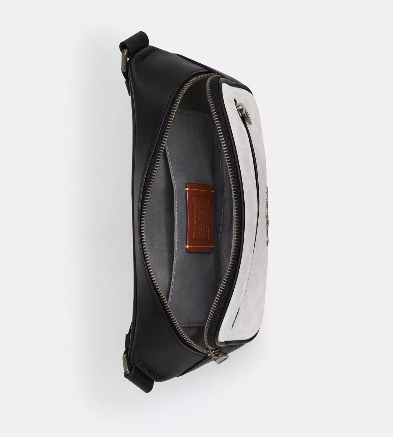 NWT Coach Unisex Elias Belt Bag In Signature Canvas & Smooth Leather