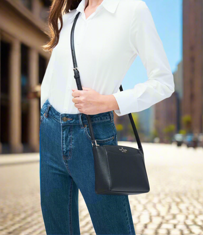 NWT Kate Spade Leather Monica Small Crossbody Bag In Black