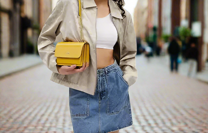 NWT Coach Mini Klare Crossbody Bag In Patent & Smooth Leather Gold/Gold