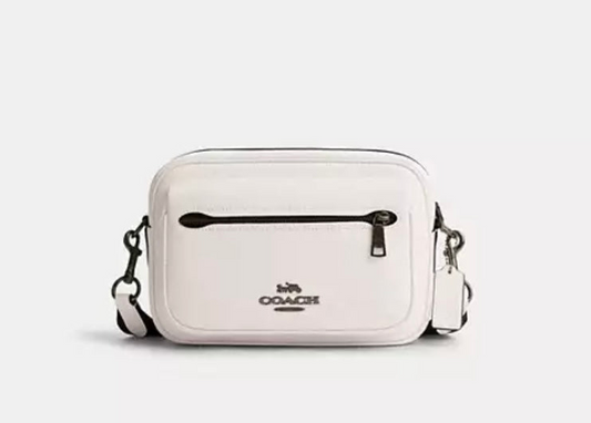 NWT Coach Unisex Elias Crossbody Leather Bag In Chalk