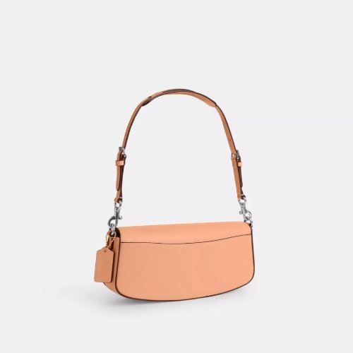 Coach Leather Andrea Shoulder Bag In Novelty Leather/Faded Blush