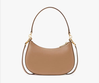 NWT Kate Spade Paige Convertible Medium Leather Crossbody In Light Fawn