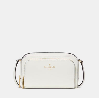 NWT Kate Spade  Staci Dual Zip Around Mini Crossbody In Meringue