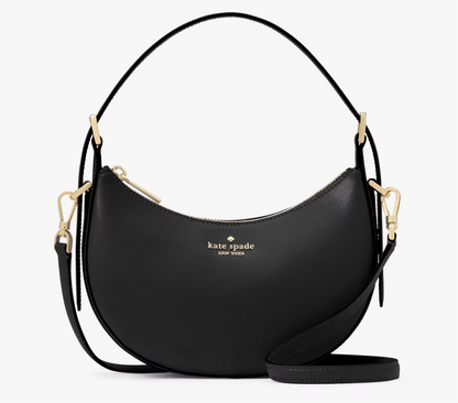 NWT Kate Spade Leather Madison Crescent Shoulder Bag In Black