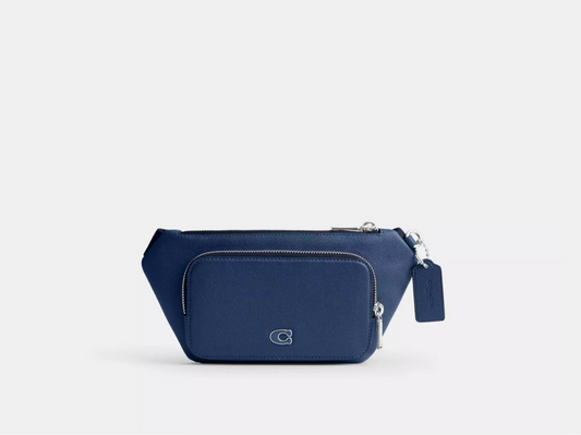 NWT Coach Leather Medium Belt Bag Fanny Pack With Signature Canvas Interior Detail