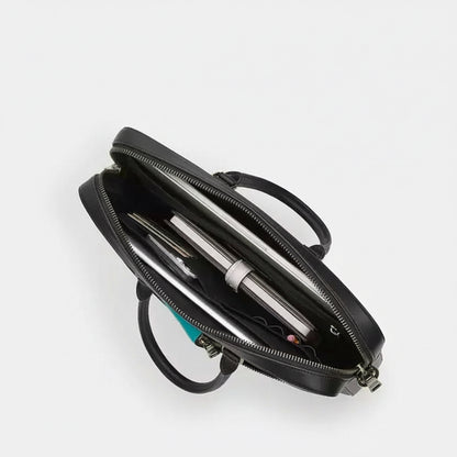 NWT Coach Ethan Slim Brief Laptop Leather Bag In Black